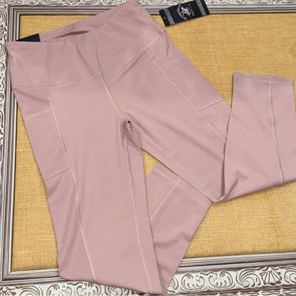 Beverly Hills Polo Club 22-in CaprisNWT Women's Mauve Pink Leggings